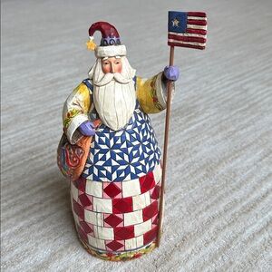 Jim Shore United We Stand Patriotic Santa Jim Shore Figure Limited July 4th 2006